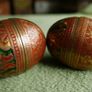 Vintage Decorated Brass Eggs Image 3