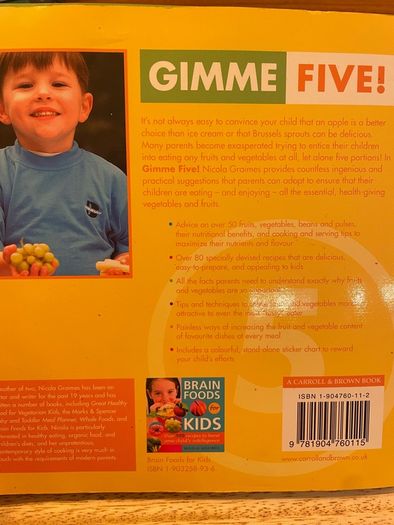 recipe book Gimme Five! Ideas For kids to eat veg and fruit
