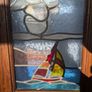 Vintage Stained Glass Doors (Pair):  Beautiful Coastal/Nautical Theme Image 4
