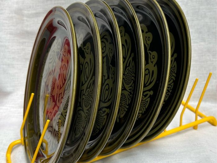Arklow Pottery Tree Of Life Green side plates