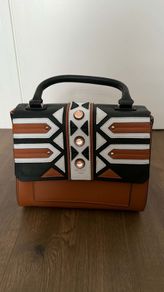 GUESS Brown Geometric Handbag