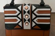 GUESS Brown Geometric Handbag