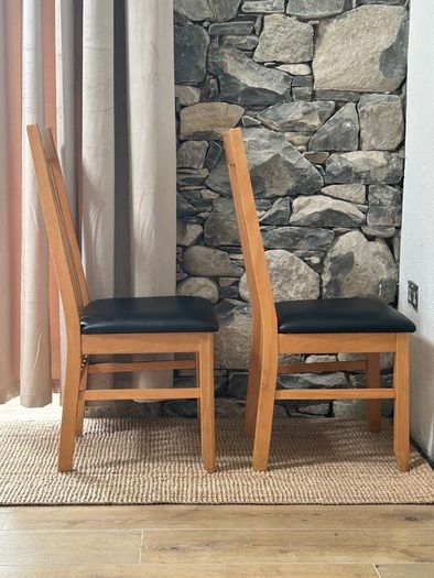 Solid wood dining chairs
