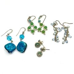 4 pairs vintage costume earrings