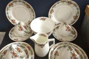 Fabulous George Proctor &amp; Co. Gladstone China Tea for Four Teaset in a Fabulous Art Deco Period Design with Hand Painted Elements