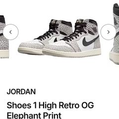 Nike Air Jordan 1 Mid Elephant Print