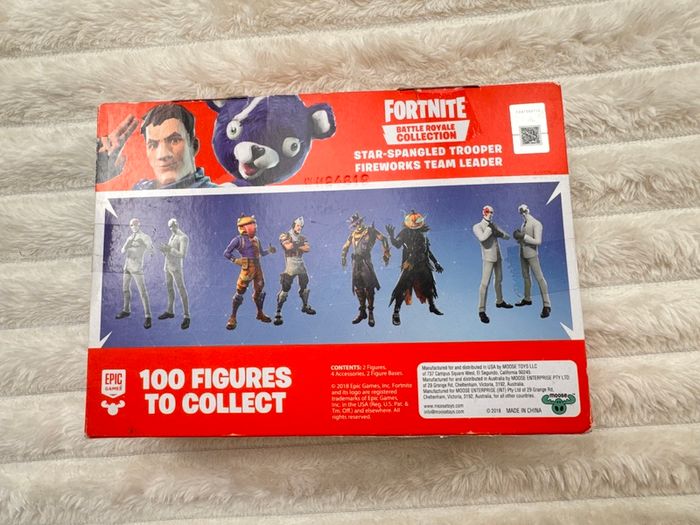 Fortnite Battle Royale Collection Star Spangled Trooper Fireworks Team Leader Damaged Box Please see photos