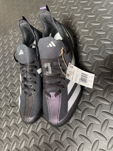New Adidas Mens Uk 7.5 Adizero Electric Plus Football Cleats Black And White Ie3285