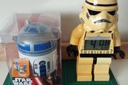 Star Wars Bundle  R2-D2 Bathroom Tidy (New) + Stormtrooper Figure Clock
