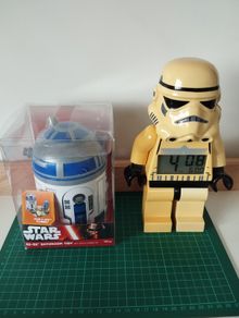 Star Wars Bundle  R2-D2 Bathroom Tidy (New) + Stormtrooper Figure Clock