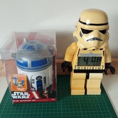 Star Wars Bundle  R2-D2 Bathroom Tidy (New) + Stormtrooper Figure Clock