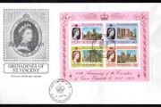 1978 The Grenadines of St Vincent 25th Anniversary of the Coronation of Queen Elizabeth II Commemorative Stamps Miniature Sheet First Day Cover (FDC)