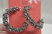Large decorated hoop earrings