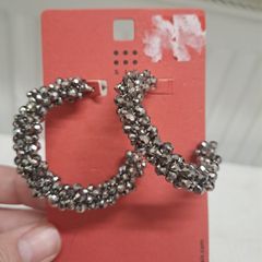Large decorated hoop earrings