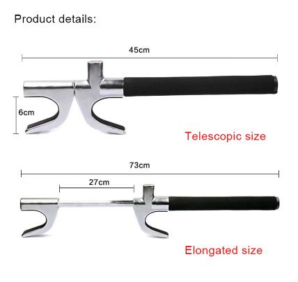 BRAND NEW Universal Car Steering Wheel Anti Theft Lock Car Security Parking Lock Adjustable U Shape Anti Theft Lock for SUV Truck