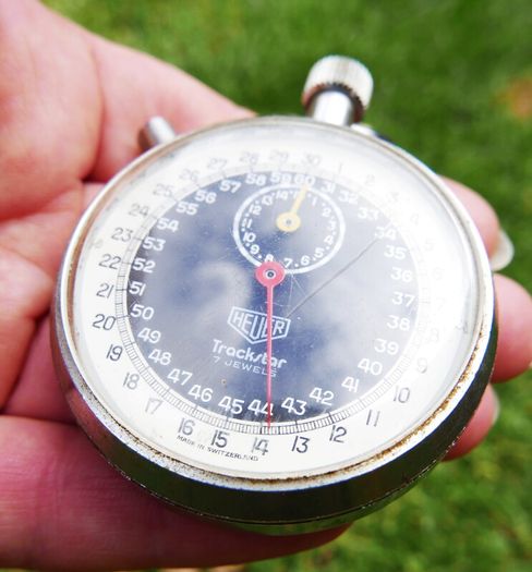 Vintage Heuer Trackstar Timer Stopwatch-works well