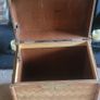 Vintage Rattan and Wood Tea Chest Storage Unit Image 8