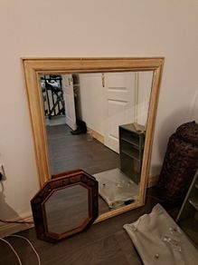 2x mirrors Large and Octagonal Gold Painted Ornate