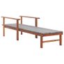 Sun Lounger Poly Rattan and Solid Acacia Wood Grey Image 4