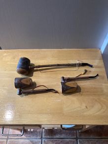 3 Woden pipes