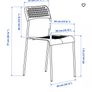 IKEA white dining table and chairs Image 7