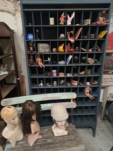 Vintage Large Wooden Pigeon Hole Cabinet