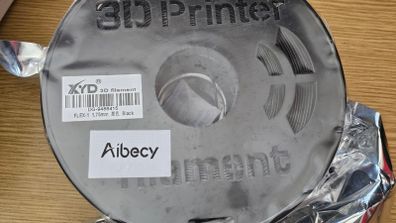 1KG 3D Printer filament Flex TPU 1.75mm Black Rubber Flexible Spool