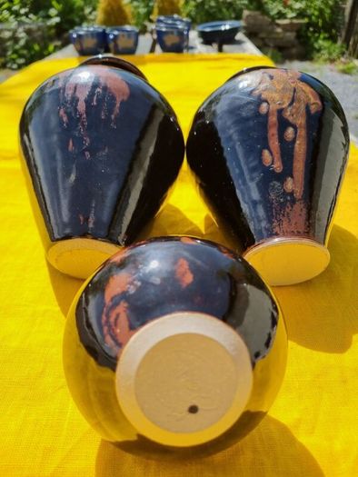 Louis Mulcahy Vases. Vinted. Set of 3.