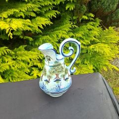Large ceramic blue washing pitcher