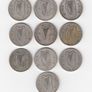 Ireland,10 x  1/-, 75% Silver Coins (No: G39) Image 2