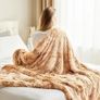 Faux Fur Blanket, Super Soft, Thick and Elegant, Fluffy Microfiber Fleece Blanket, Warm Cozy Reversible Throw, Tie Dye Brown, 130 x 150 cm Image 6