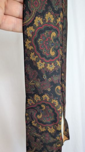 Christian Dior Tie Paris Paisley Silk Mens Vintage Designer Necktie Italy