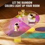 Acrylic Coffee Table, Iridescent Acrylic End Table, 13.8 inch high Colourful Acrylic Side Table, for Coffee, Drink, Food, Snack used in Living Room, Courtyard, Terrace Image 2