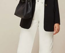 Whistles High Waist Barrel Leg Jeans - White - W30 UK 12 - BNWT RRP 119