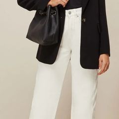 Whistles High Waist Barrel Leg Jeans - White - W30 UK 12 - BNWT RRP 119