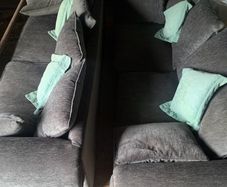 Pair of Large Custom-Made Grey Sofas