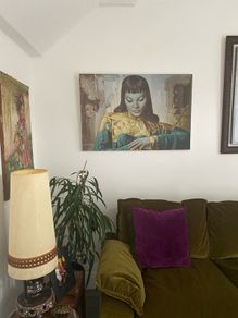 Framed Print on Canvas Lady of the Orient
