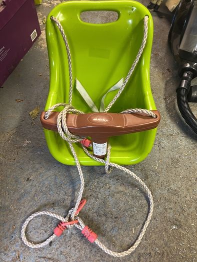 Green baby swing
