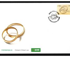 2009 Ireland Greetings/Wedding Bands Self-Adhesive Commemorative Stamp An Post First Day Cover (FDC)