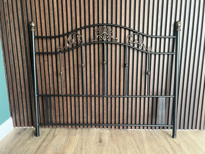 Vintage Style Black Metal King Size Headboard