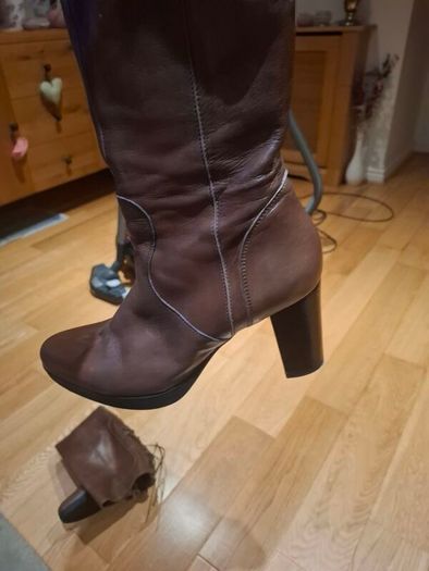 Geox tan knee height boots
