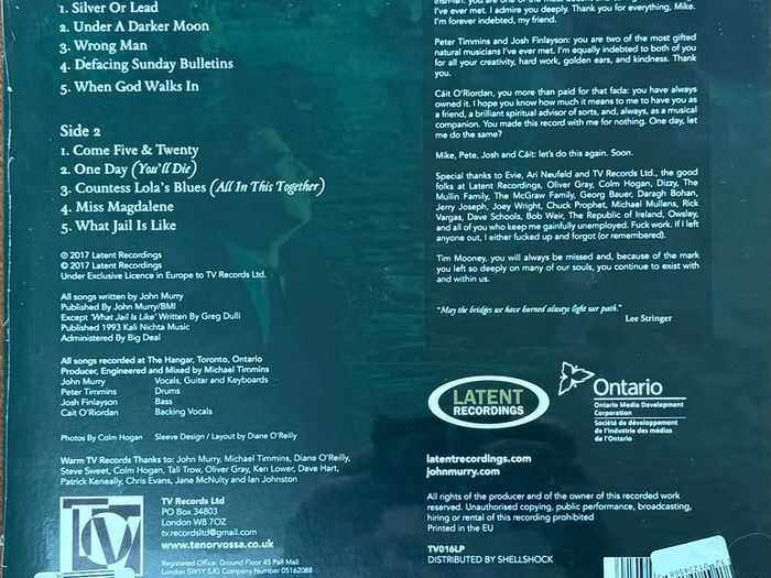 John Murry - A Short History of Decay. Still sealed in shrink wrap. Acclaimed album by an artist who lived for a time in Ireland. His raw Americana has been lauded by the music press across the world. Bargain!