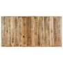 Dining Table 160x80x75 cm Solid Rough Mango Wood Image 5