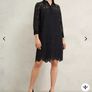 Hobbs Black lace dress Image 4