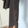 Muubaa 100% Genuine Suede Grey Waterfall Jacket Size 8 Image 5
