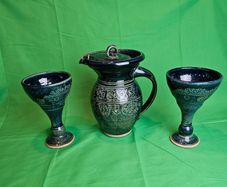 Fabulous Celtic Crafts Moycullen - Celtic Wine Set (Jug & 2 Goblets)