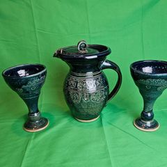 Fabulous Celtic Crafts Moycullen - Celtic Wine Set (Jug & 2 Goblets)