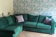 Green corner sofa