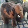 Lovely pair of Vintage Solid Rosewood Wooden Hand Carved Elephants Image 5