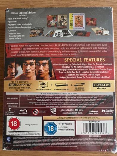 Enter the Dragon 4K UHD Blu-ray 1973 HMV Red Ultimate Collectors Steelbook